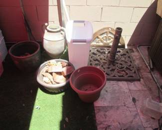 Umbrella Stand & Planting Pots