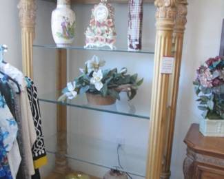 2-Matching Display Units, Glass Shelving & Metal Detail, Lighted