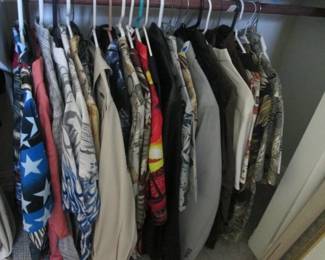 Men's Jackets & Hawaiian Shirts, Sizes M-XL