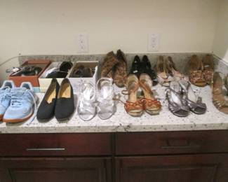 Ladies Shoes:  Dance, Tennis, Sandals & Boots,                Sizes 8 1/2M & 9-M