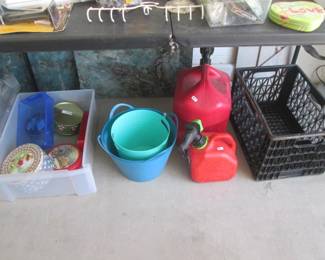 Gas Cans, Buckets & Bins