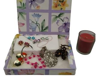 Costume Jewelry Pins Earrings Crystal