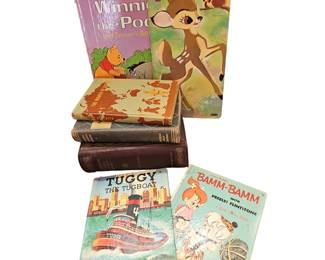 Vintage Childrens Books Bambi Winnie Tuggy Tug Boat