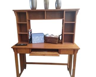 Mission Style Computer Desk Craft Table + Decor