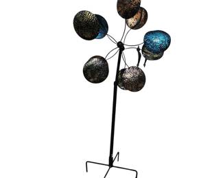Hand Made Metal Wind Spinner on Stand *Stand is Sketchy