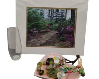 Costume Jewelry Trinket Box Garden Photo Irish