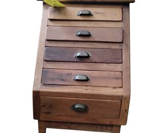 Antique Mercantile Hardware Sales Cabinet or Reclaimed Wood