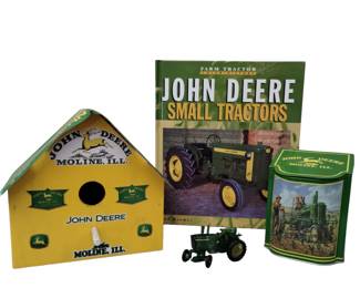 John Deere Tin Birdhouse Canister Book Mini Tractor