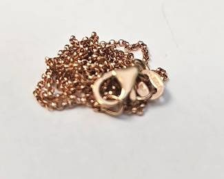Gold Jewelry 18" Rose Gold Necklace 750 18K KT Chain 2.1g