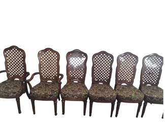 Vintage Thomasville Cane Chairs 6 Total