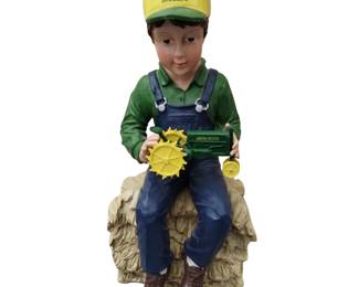 John Deere SpecCast 14" Boy Seated Overalls Figure Tractor