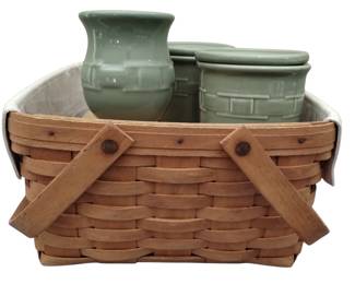 Longaberger Basket Pie Safe Mug Covered Jars