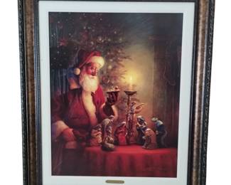 Santa Claus Portrait Greg K Olsen I Do Believe Framed Print of Painting Wall Art