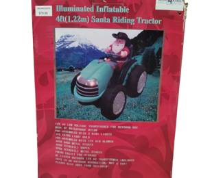 Christmas Decor 4FT Inflatable Santa Claus on Tractor