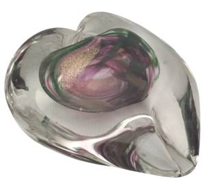 Art Glass Paperweight ME Brumbaugh Heart 2002 Signed