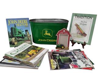John Deere Tin Bucket Magazines Books Photo Frame