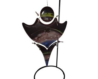 Studio Art Glass Hanging Sun Catcher Angel Amethyst Hand Made