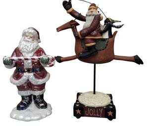 Santa Figures Dept 56 Luster & Williraye Coynes Folk Art