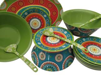 Pier 1 Melamine Party Dishes BoHo