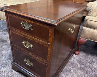 Baker Banded Mahogany End Table