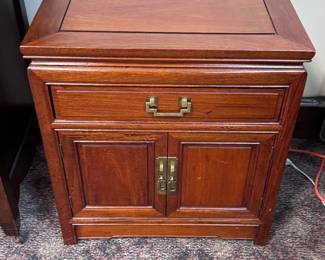 Rosewood Chinoiserie Nightstand/End Table