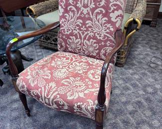 Lovely Upholstered Armchair w/ Inlay