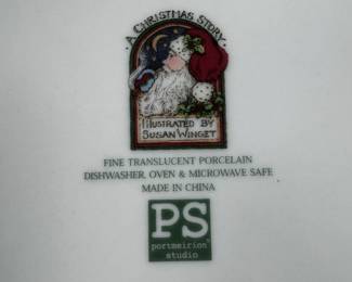 Detail of Label on Dishes