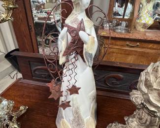 Angel Figurine w/ Metal Accents