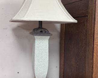 Tall Celadon Style Lamp