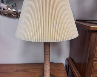 Rattan Mid Century Lamp