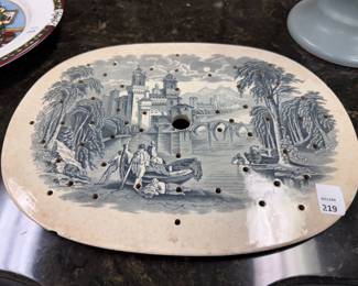 Large Transferware Trivet
