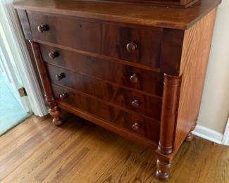 Antique Beautiful Mahogany Empire Style Chest