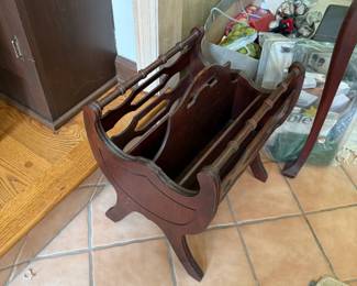 Mahogany Magazine Rack