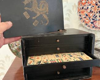 Antique Mahjong Set