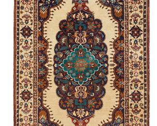 2044
A Qom rug
Mid-20th century
Wool on silk foundation
5' 2" L x 3' 0.5" W
Estimate: $500 - $700