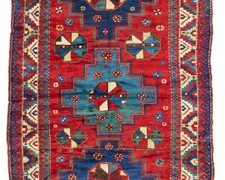 2031
A Kazak rug
Early 20th century
Wool on wool foundation
8' 10" L x 5' 3.5" W
Estimate: $500 - $700