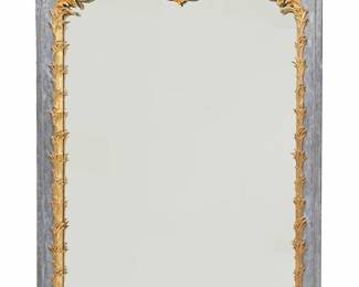 2241
A Continental Baroque giltwood mirror
19th century
With giltwood acanthus leaf border and a grey-painted ground, the later mirror in two panels
89" H x 57" W x 2.25" D
Estimate: $1,000 - $1,500