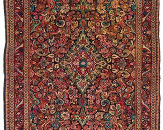 2376
A Kerman rug
Early/mid-20th century
Wool on cotton foundation
4' 9" L x 3' 6" W
Estimate: $300 - $500