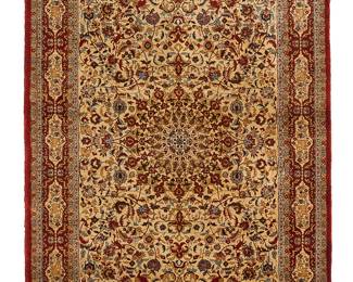 2041
A Qom garden rug
20th century
Wool on silk foundation
4' 11" L x 3' W
Estimate: $700 - $900