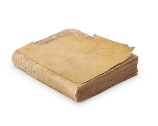 2046
Pompeo Giustiniano
(1569-1616)
"Delle Guerre di Fiandra Libri VI," 1609
Hardcover book
Giustiniano, Pompeo. "Delle Guerre di Fiandra Libri VI di Pompeo Giustiniano del Consiglio di Guerra di S. M. C. e fuo Maestro di Campo d'infanteria Italiana." Compiled and edited by Giuseppe Gamurini. Antwerp: Joachim Trognesius, 1609
First Edition
Containing a first-person account by Ligurian mercenary Pompeo Giustiniano, detailing battles and sieges during the Spanish campaign in Flanders (1601-1609), primarily the three-and-a-half-year siege of Ostend, with 29 engraved fold-out plates illustrating maps, troop formations, pontoon bridges, and town plans
9.875" H x 8.375" W x 1.75" D
Estimate: $500 - $700