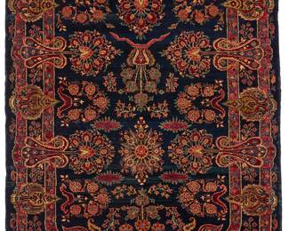 2444
A Fereghan floral prayer rug
Early 20th century
Wool on cotton foundation
6' 4" L x 4' 7" W
Estimate: $800 - $1,200