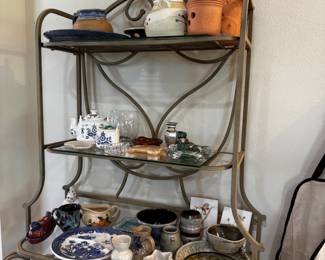 Pottery and the Bakers Rack