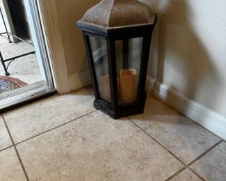 Old metal decorative candle holder