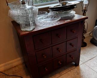 Vintage Side Table with lots of Drawers