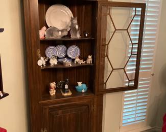 We have two matching corner cabinets in the dining room.