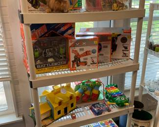 Toys including Hexbug and Fisher Price.