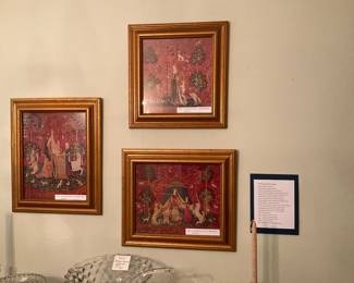 The Lady and the Unicorn framed prints. See description in next photo.