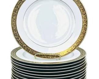 Vintage Sango Hampton (Pattern 3758) - Set Of Twelve Dinner Plates