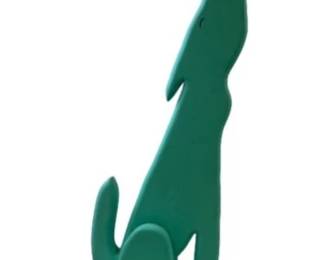 Blue Wooden Wolf - 2 Ft High
