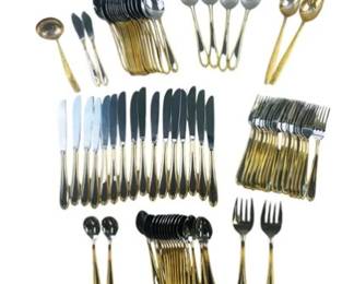 Royal Gallery Rgl10 Glossy 18/8 Stainless Flatware (16 Settings Plus Serving Utensils